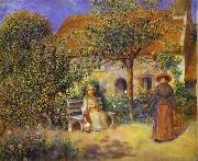 Pierre-Auguste Renoir Photo of painting Garden Scene in Britanny. china oil painting artist
